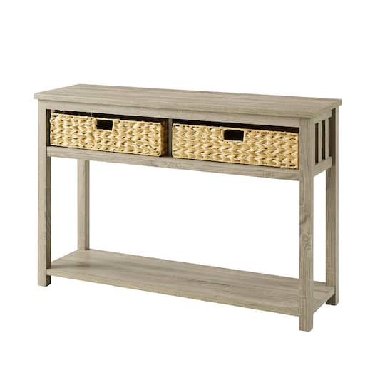 Walker Edison Driftwood Mission Storage Entry Table